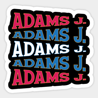 NATIONAL TEXT ART USA ADAMS Sticker